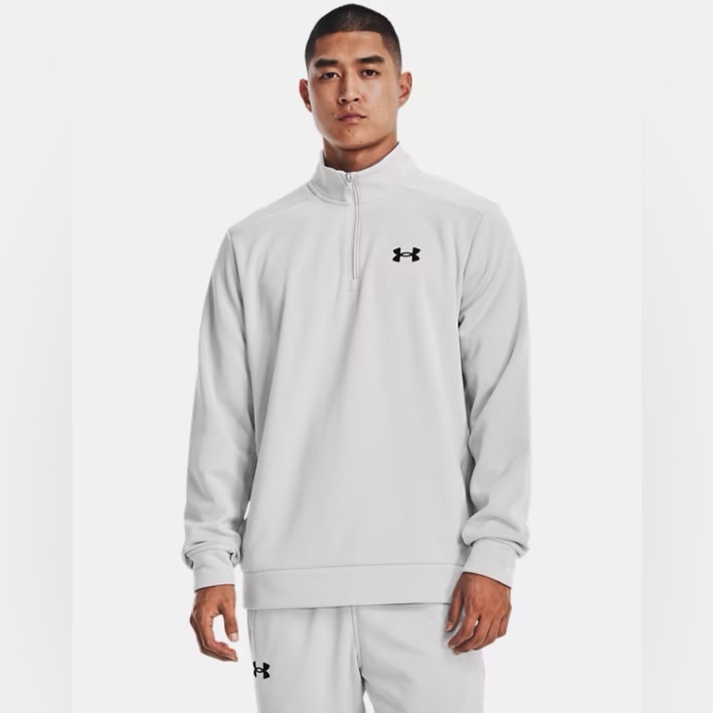 NWT Under Armour Men’s Fleece 1/4 Zip Halo Grey